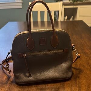 Dooney & Bourke Gray and Brown Crossbody Bag